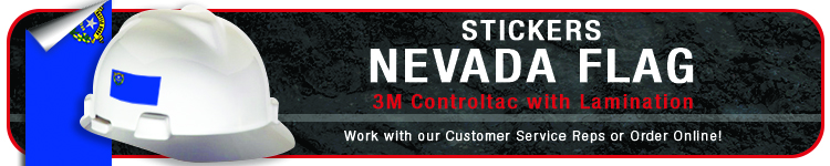 Nevada State Flag Stickers | CustomHardHats.com